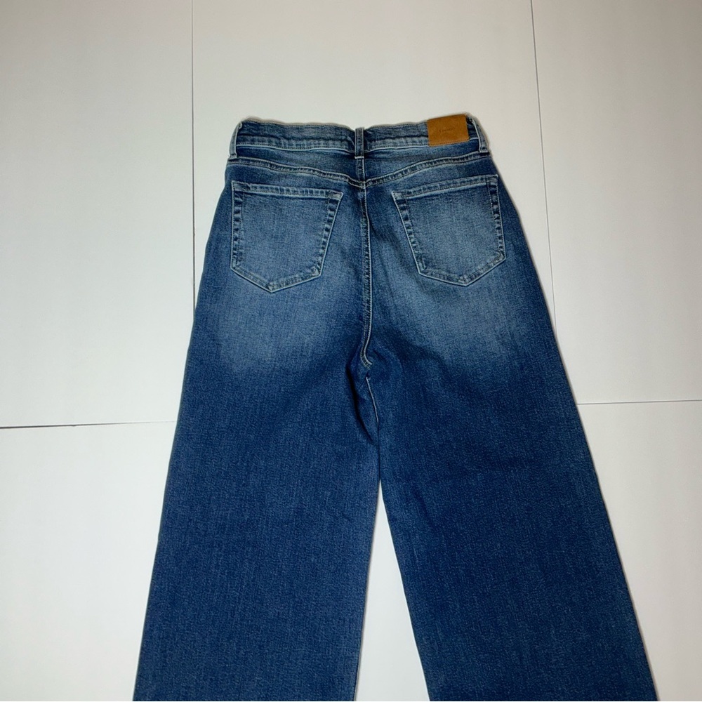 Level 99 High Rise Wide Leg Size 30 Blue raw hem - Picture 7 of 12
